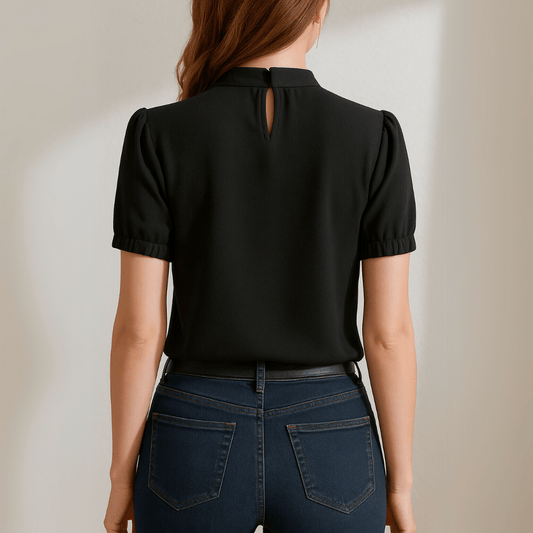 Elodie | Blusa Plisada de Manga Abierta