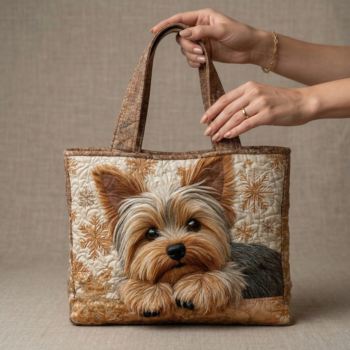 Rocco | Bolso Tote Acolchado con Estampado de Yorkshire