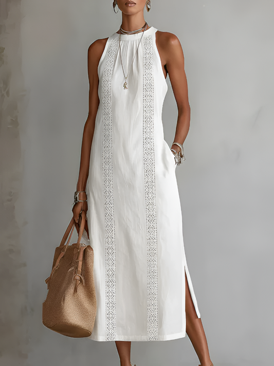 Marina | Vestido Maxi con Detalles de Encaje