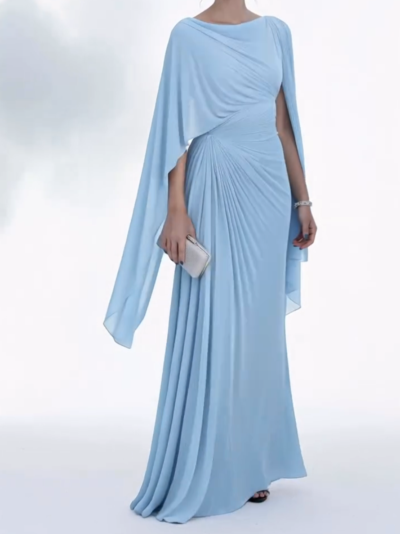 Vestido Eclipse con Capa Drapeada