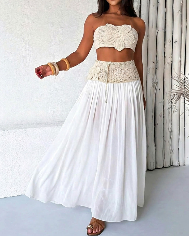 Nerina | Conjunto Bohemio de Top y Falda Maxi