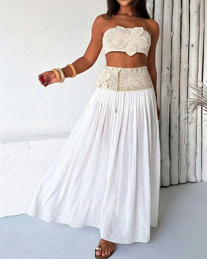 Nerina | Conjunto Bohemio de Top y Falda Maxi