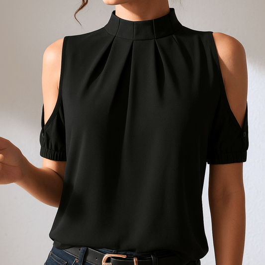 Elodie | Blusa Plisada de Manga Abierta