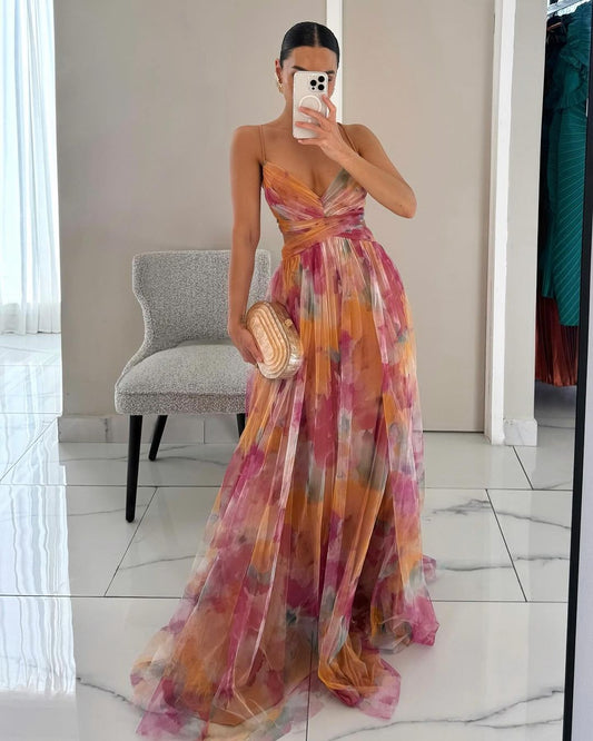 Nerea | Vestido Maxi Floral Cruzado