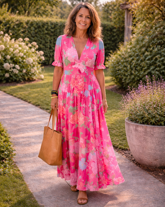 Liora | Vestido Floral de Escote en V