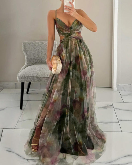 Nerea | Vestido Maxi Floral Cruzado