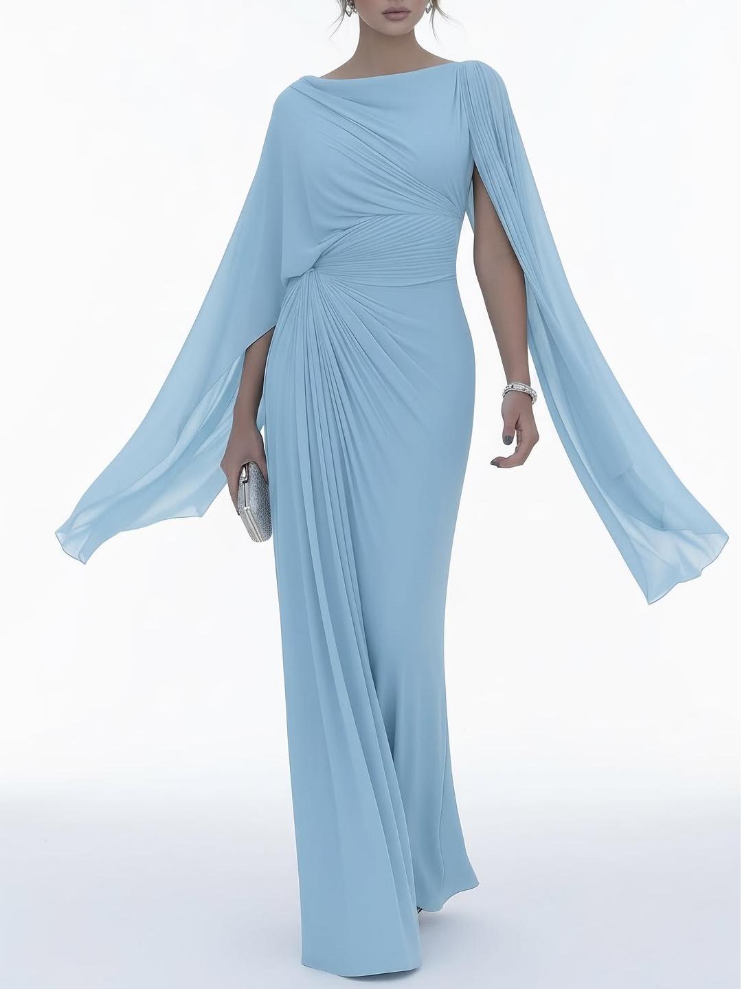 Vestido Eclipse con Capa Drapeada