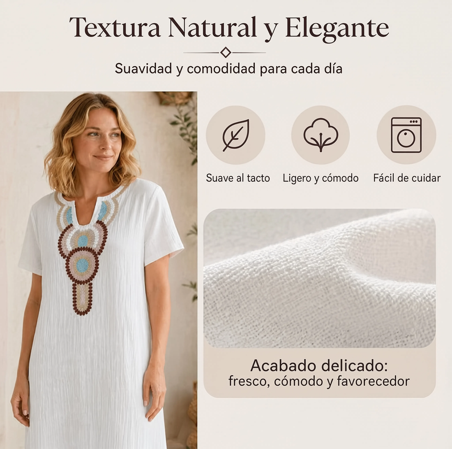 Marena | Vestido Maxi Bordado con Abertura Frontal