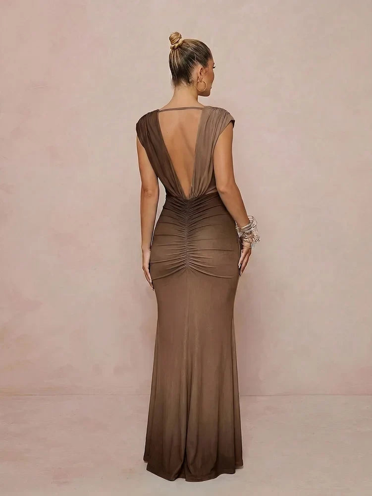 Sirena | Vestido Maxi Degradado con Escote en V
