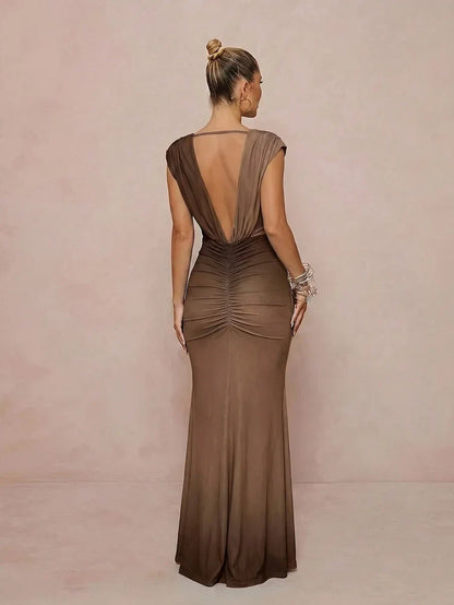 Sirena | Vestido Maxi Degradado con Escote en V