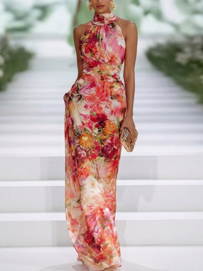 Solveig - Vestido Maxi Floral Halter
