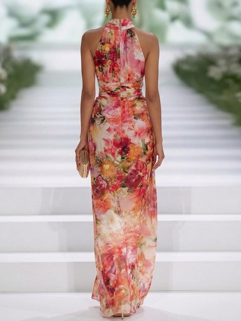 Solveig - Vestido Maxi Floral Halter