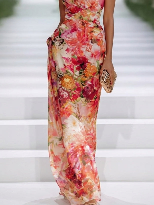 Solveig - Vestido Maxi Floral Halter