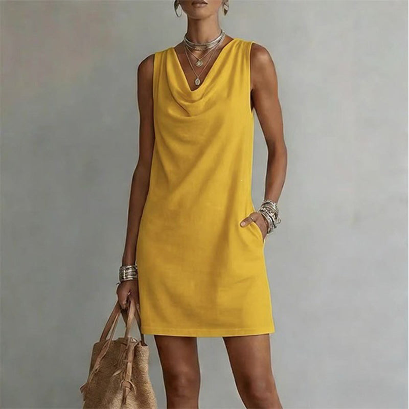 Chiara | Vestido Corto de Escote Drapeado