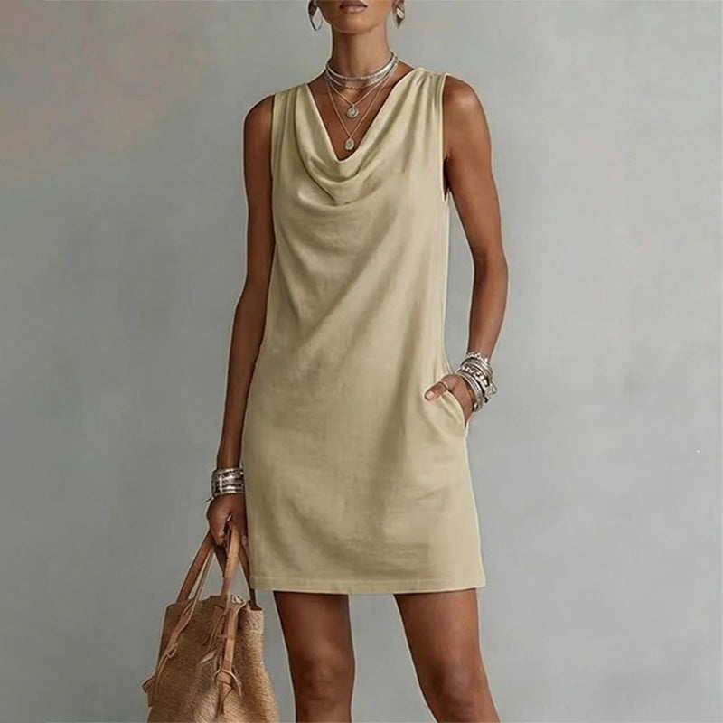Chiara | Vestido Corto de Escote Drapeado