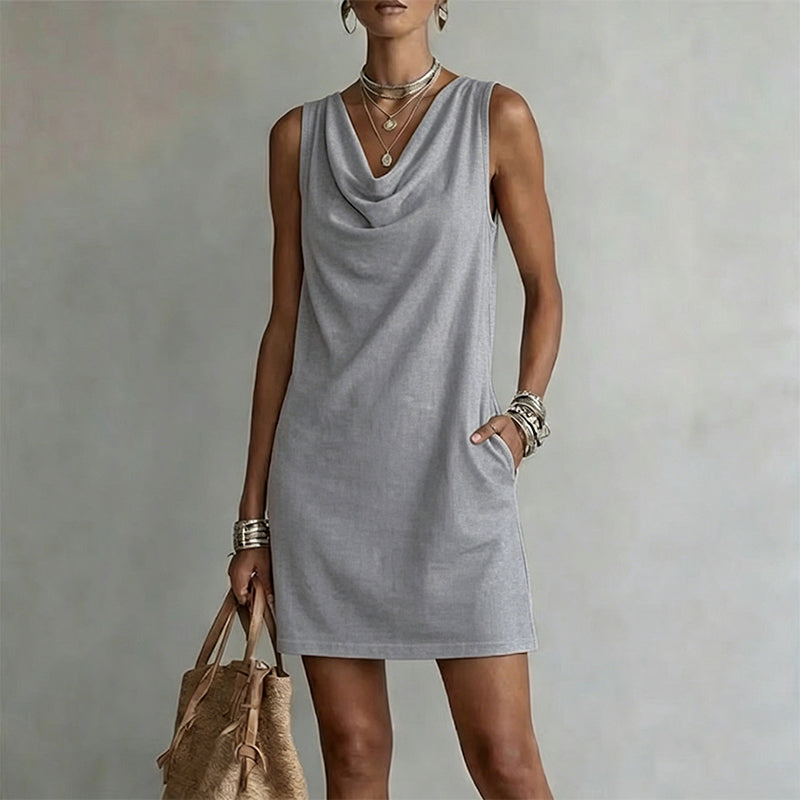 Chiara | Vestido Corto de Escote Drapeado