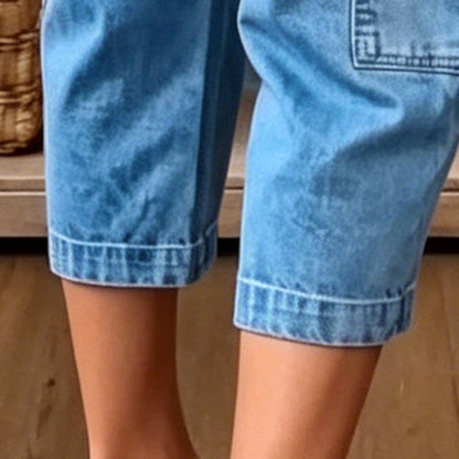 Martina | Pantalón Denim Barrel Cropped