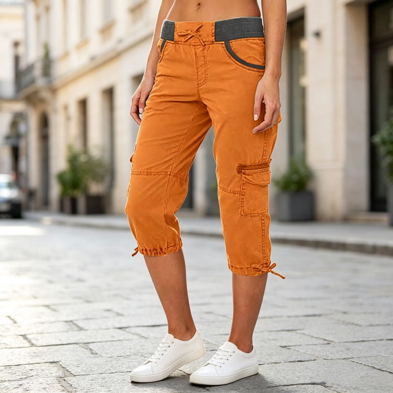Camila | Pantalón Cargo Capri Transpirable