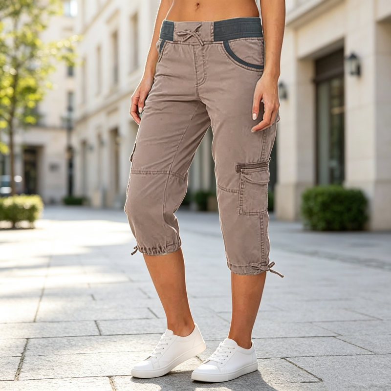 Camila | Pantalón Cargo Capri Transpirable