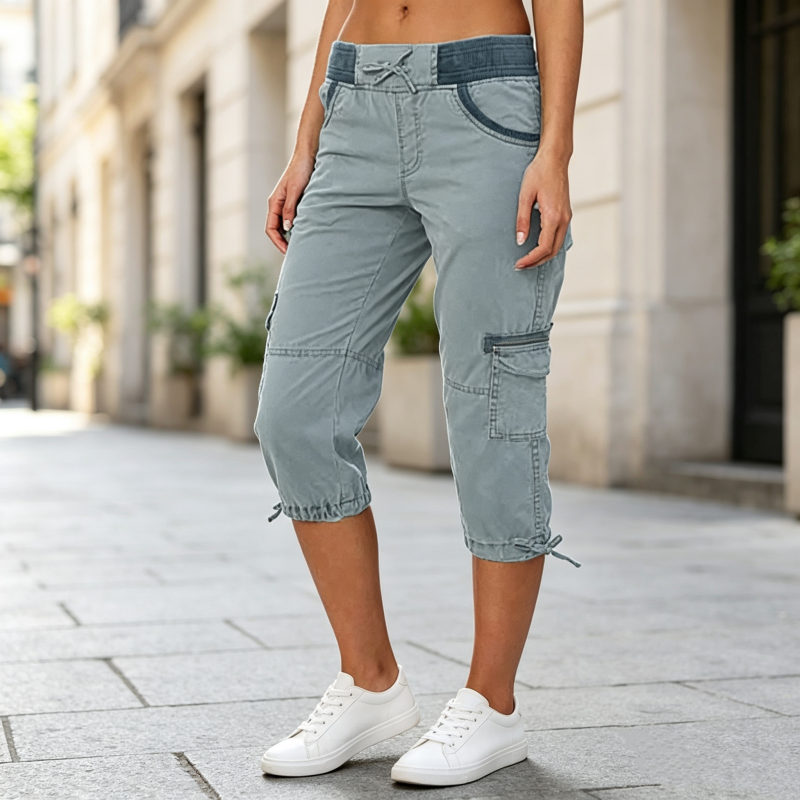 Camila | Pantalón Cargo Capri Transpirable